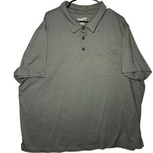 Duluth Trading Co Olive Green Polo Shirt 2XL Standard Fit Stretch Nylon Blend